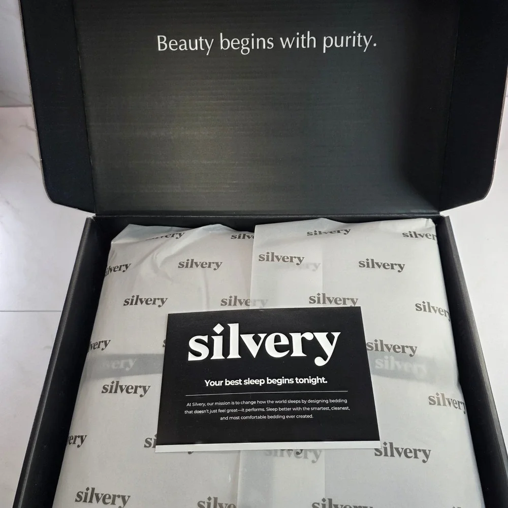 Silvery Bed Sheets Queen‎ Size Silver Infused Microfiber Soft Hypoallergenic